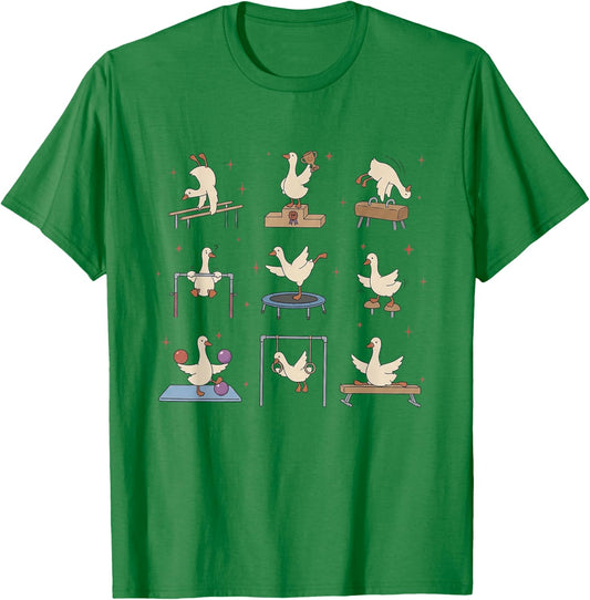 Women Silly Goose Gymnastics Coach Team Gymnast T-Shirt - T-Shirt | Irish Green