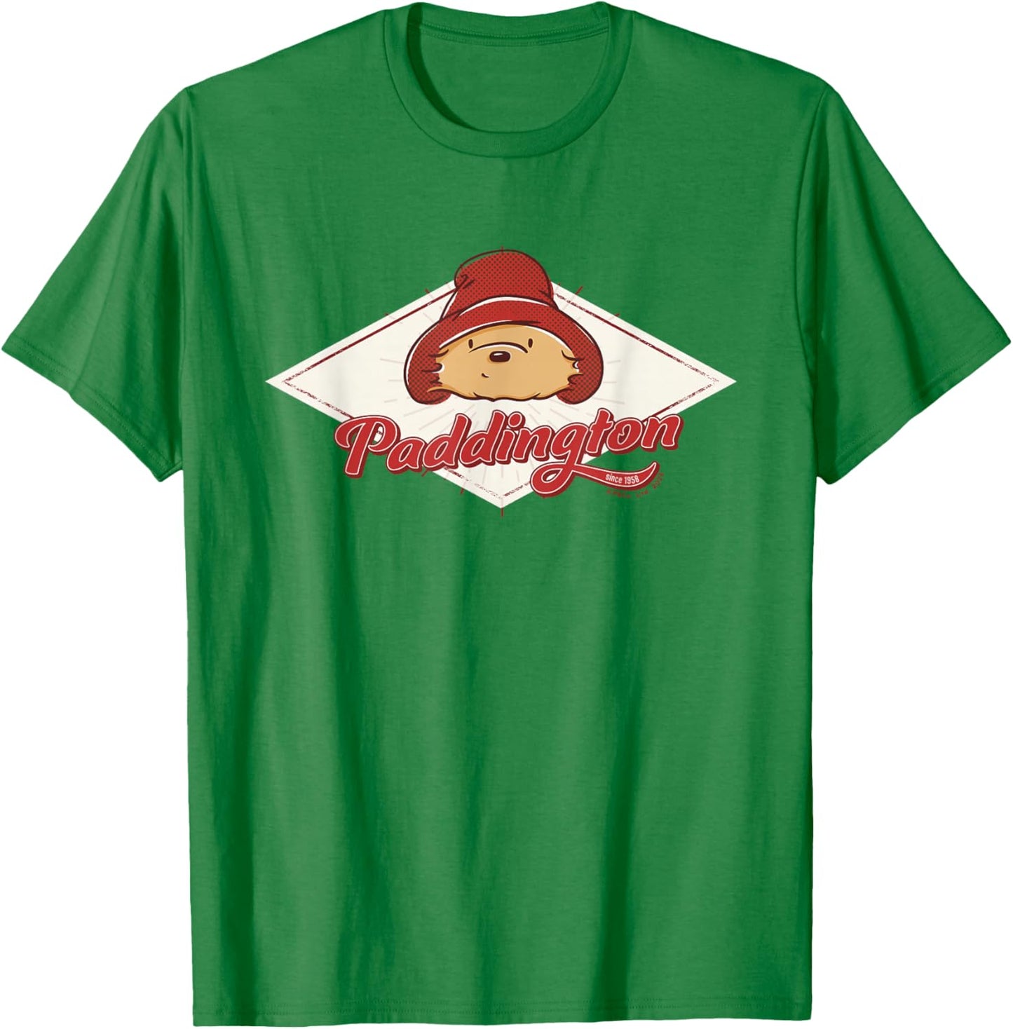 Diamond Retro Classic Paddington Bear T-Shirt - T-Shirt | Irish Green