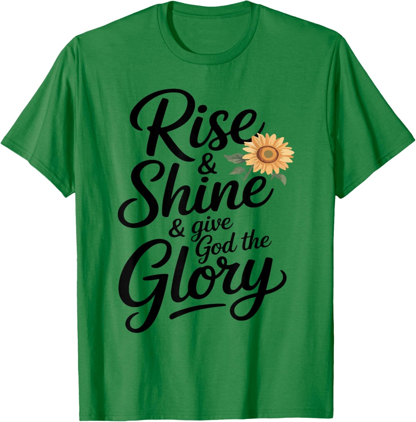 Rise & Shine & Give God The Glory Bow Christian Girl Toddler T-Shirt - T-Shirt | Irish Green