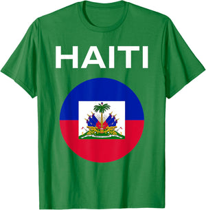 Haiti Flag Modern T-Shirt - T-Shirt | Irish Green