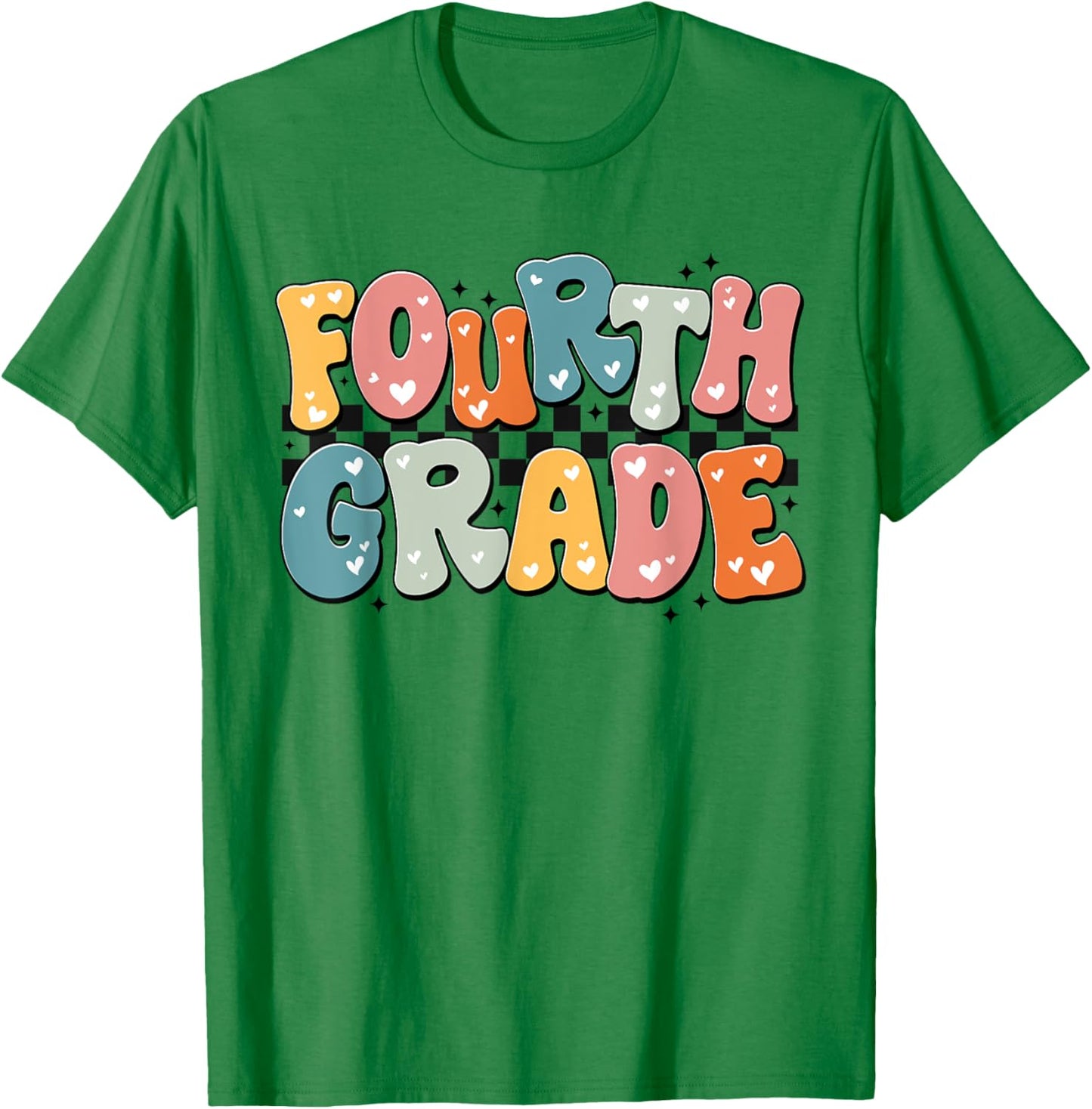 Retro Fourth Grade, Fourth Grade Teacher, 4th Grade Team T-Shirt - T-Shirt | Irish Green