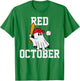 Funny Red October Halloween Ghost Playing Baseball Women Men T-Shirt - T-Shirt | Irish Green