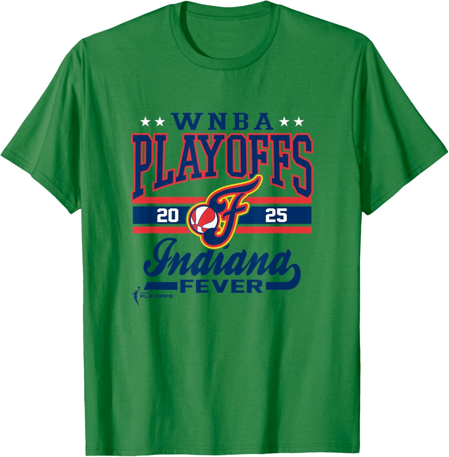 WNBA Official Indiana Fever 2025 Playoffs Time for Action T-Shirt - T-Shirt | Irish Green