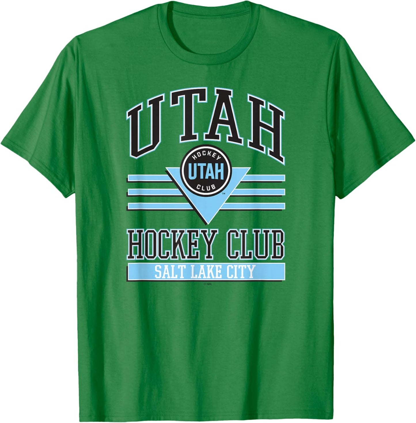 Utah Hockey Club Heather Gray Officially Licensed T-Shirt - T-Shirt | Irish Green