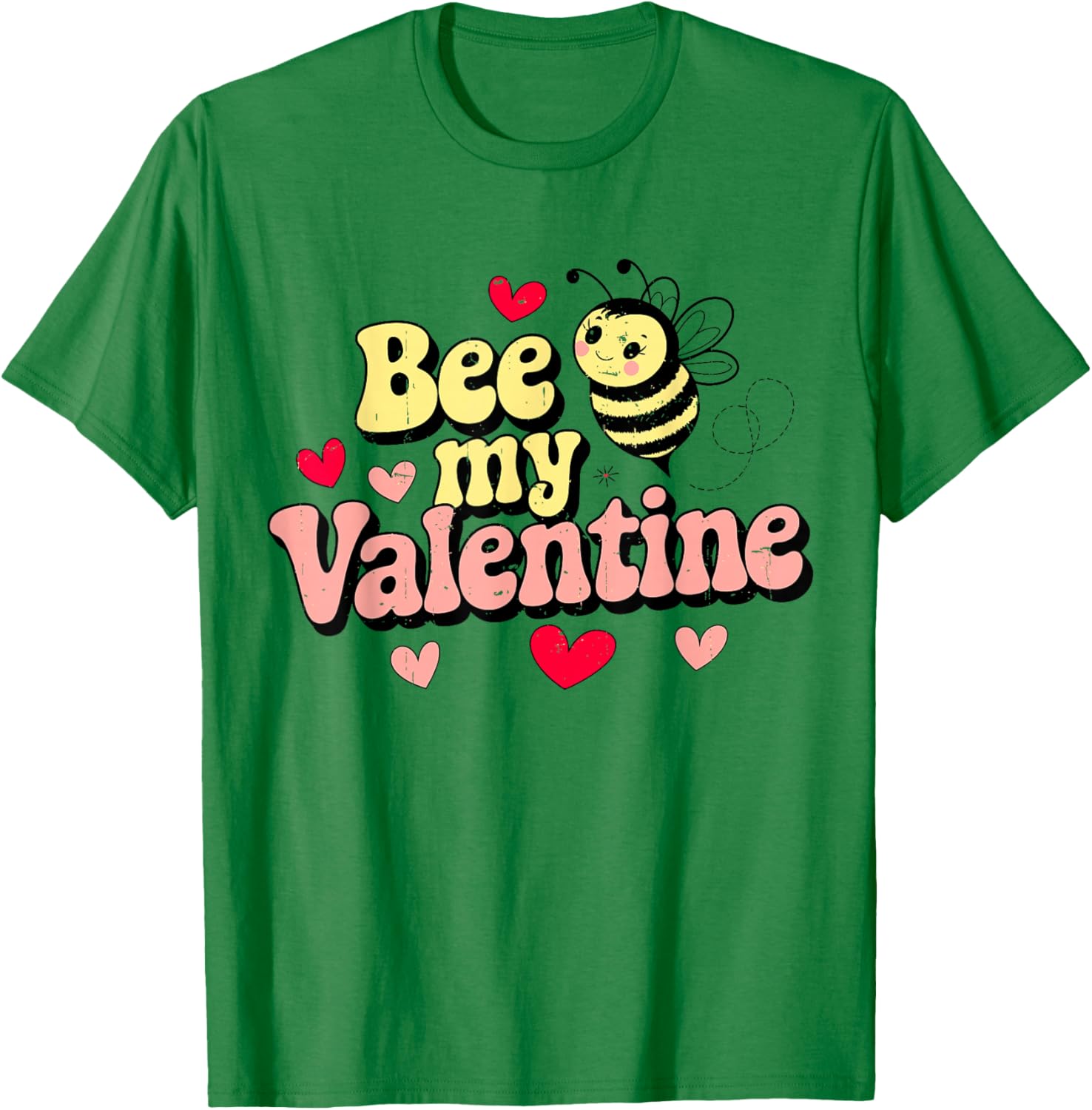Bee My Valentine Funny Honey Bees Valentines Day Bee Lovers T-Shirt - T-Shirt | Irish Green