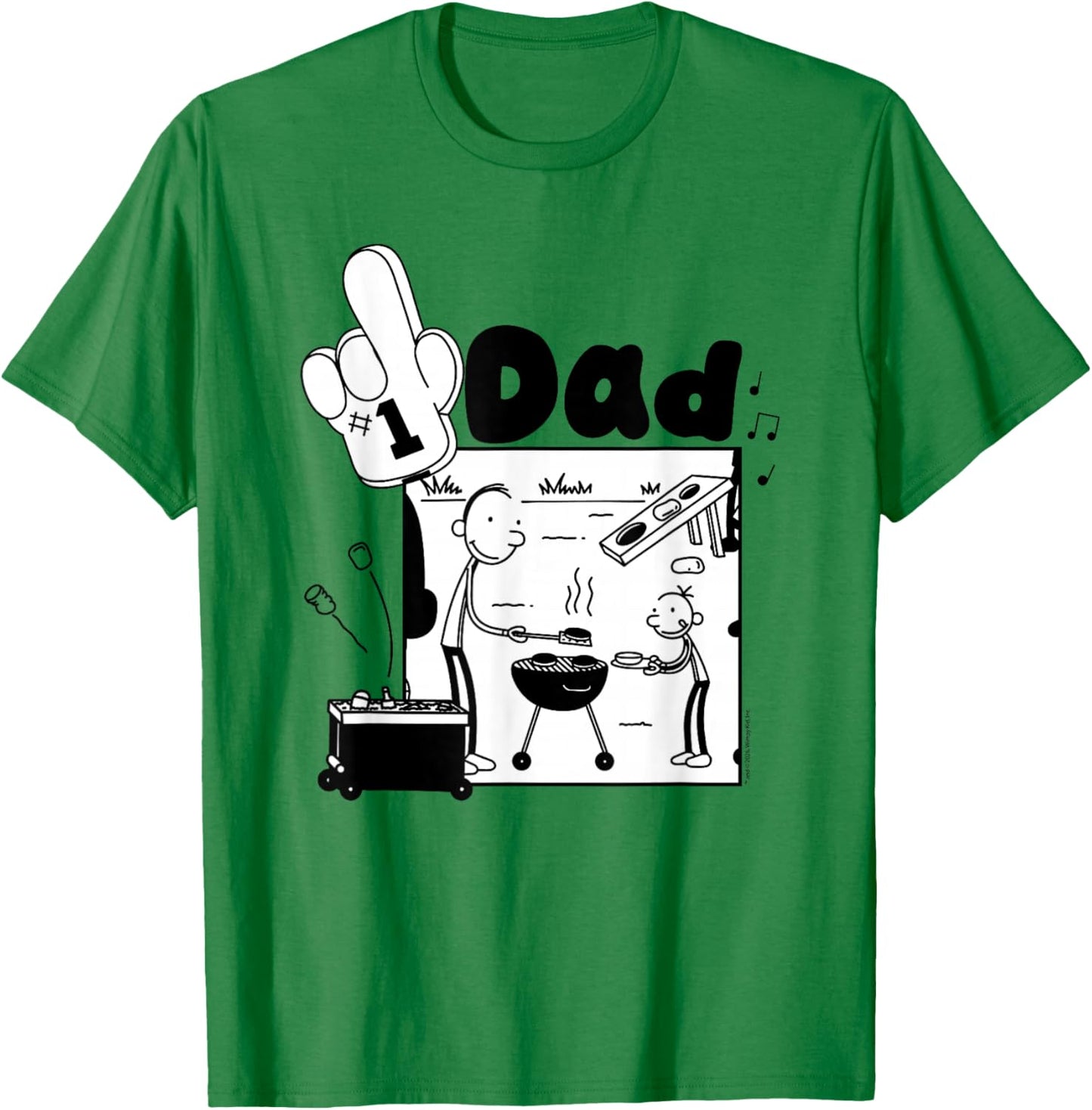Diary of a Wimpy Kid Frank and Greg BBQ Father's Day T-Shirt - T-Shirt | Irish Green