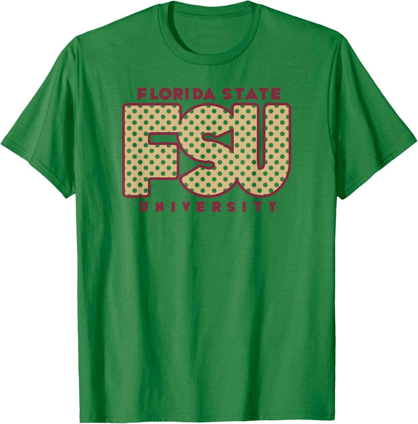 Florida State Seminoles Polka Dots White Officially Licensed T-Shirt - T-Shirt | Irish Green