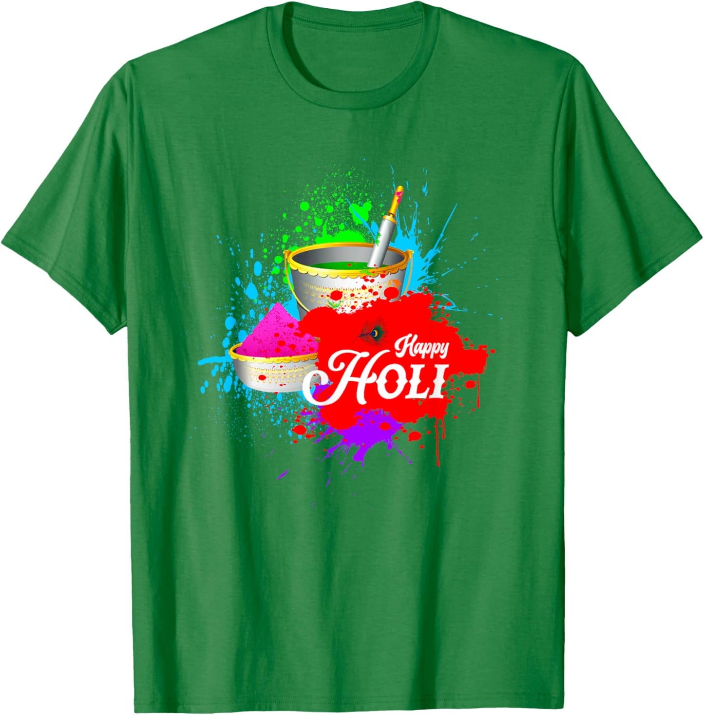 Happy Holi Festival Outfit India Hindu Men Kids T-Shirt - T-Shirt | Irish Green