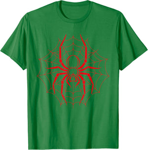 Big halloween Spiders insect minimalist simple Spider T-Shirt - T-Shirt | Irish Green