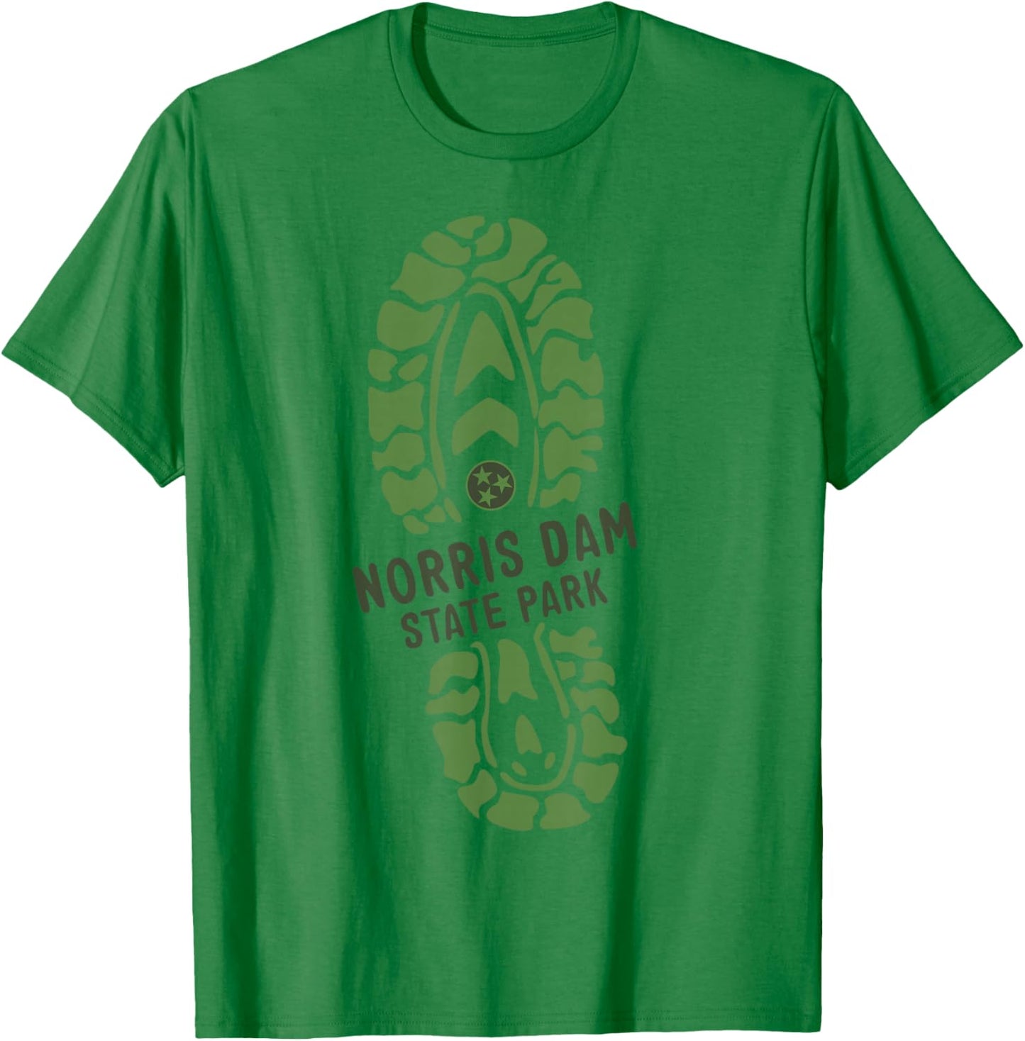 Norris Dam State Park Tennessee Forest TN Hiking Boot T-Shirt - T-Shirt | Irish Green