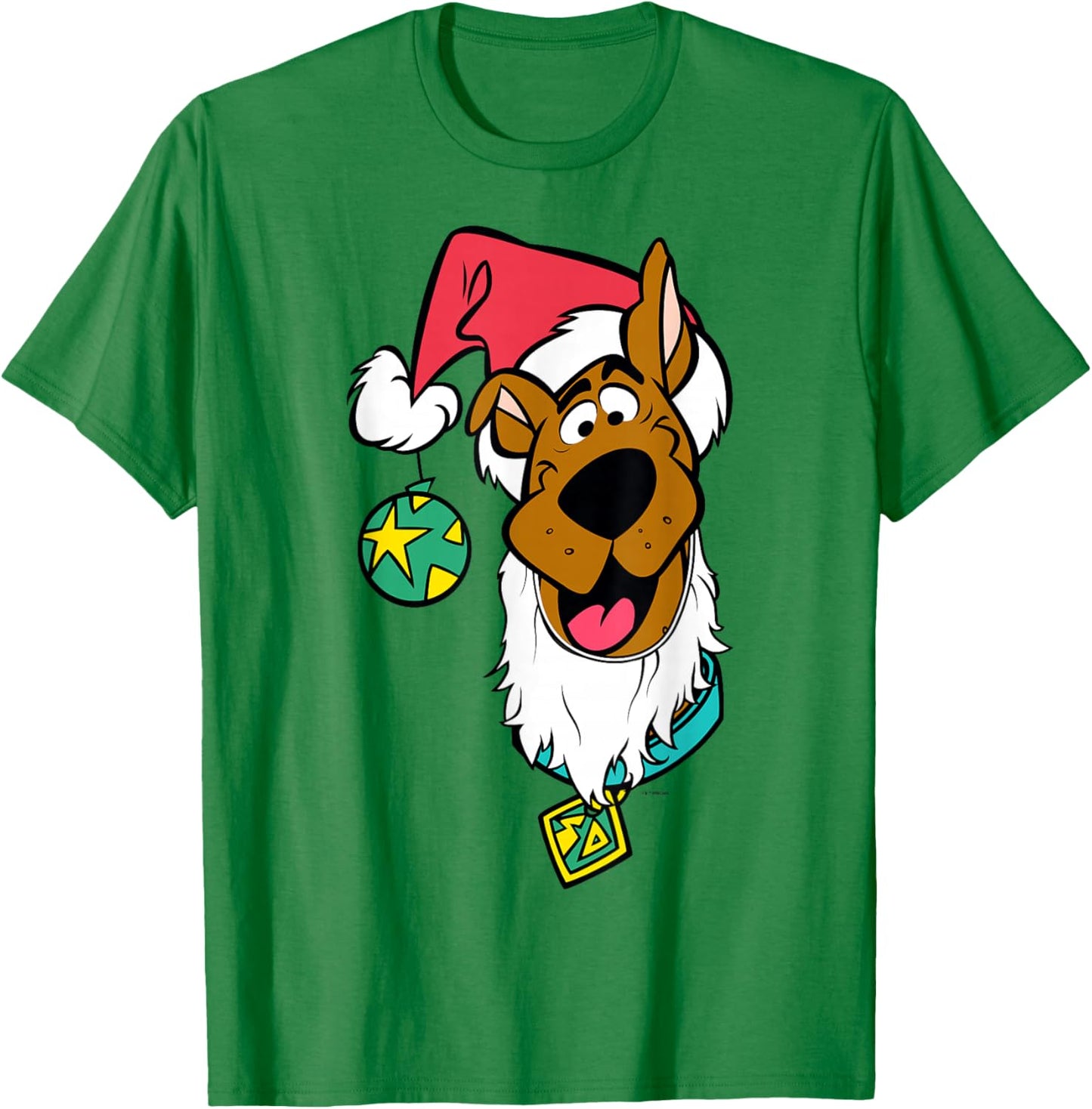 Christmas Scooby Doo Santa Hat Beard T-Shirt - T-Shirt | Irish Green