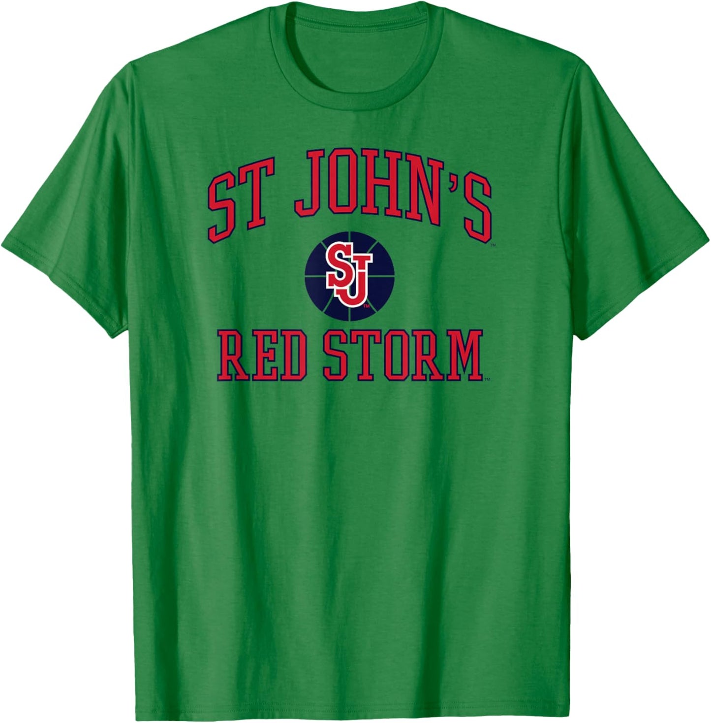 St. John's Red Storm Basketball Screen Gray T-Shirt - T-Shirt | Irish Green