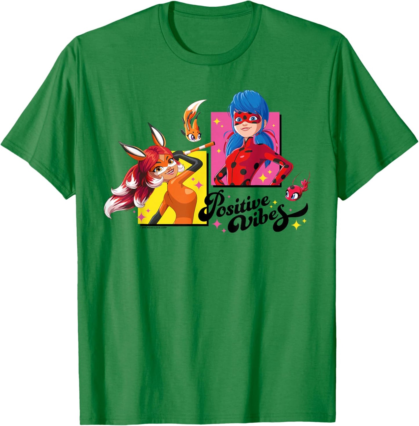 Positive Vibes & Rena Rouge T-Shirt - T-Shirt | Irish Green