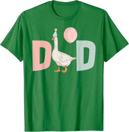 One Silly Goose Dad 1st First Birthday Family Matching Party T-Shirt - T-Shirt | Irish Green