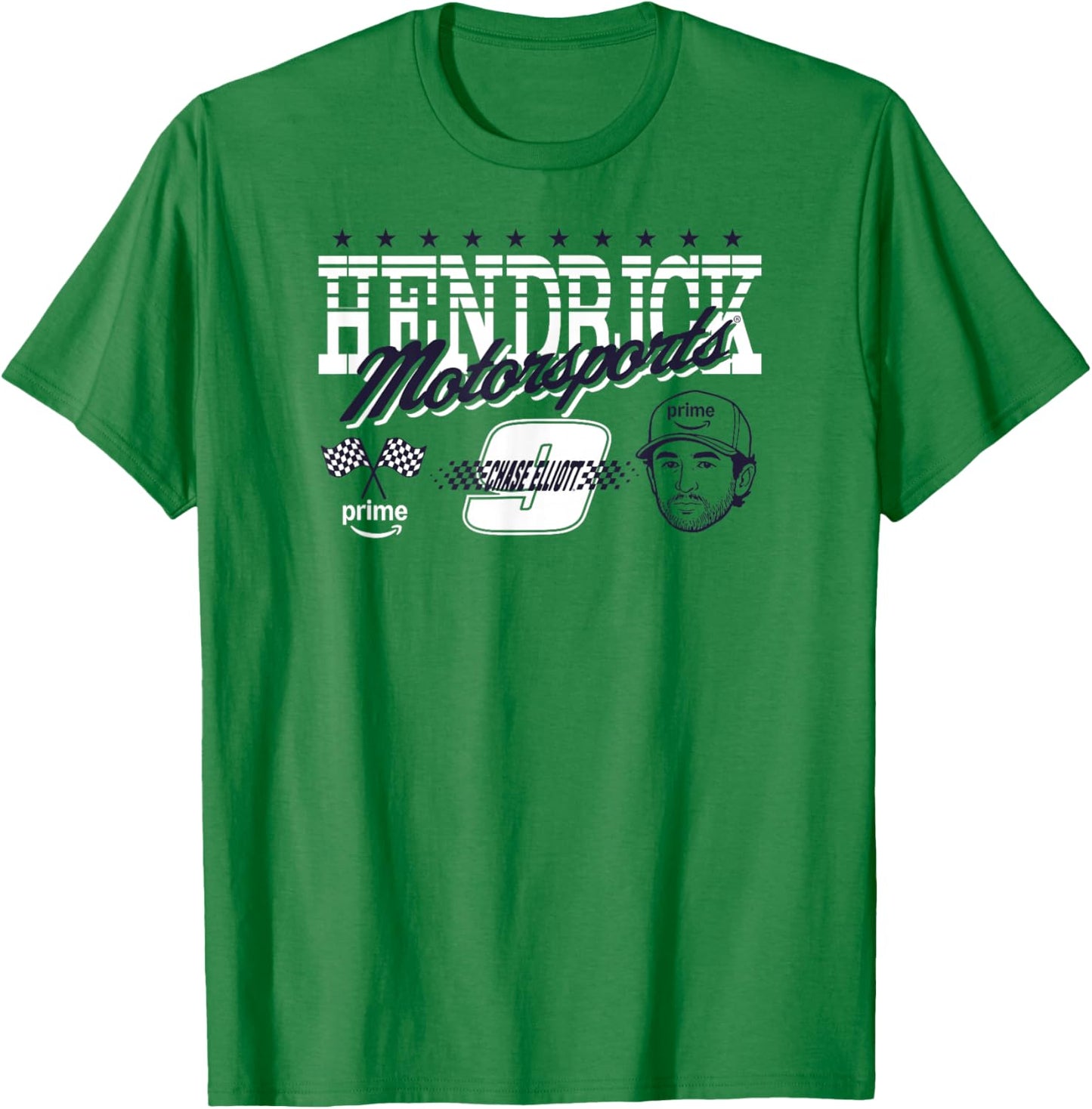 Hendrick Motorsports Chase Elliott 9 Headshot T-Shirt - T-Shirt | Irish Green
