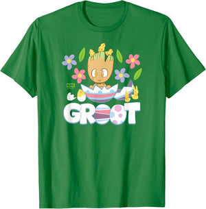 Guardians of The Galaxy - Groot - Easter Eggs T-Shirt - T-Shirt | Irish Green