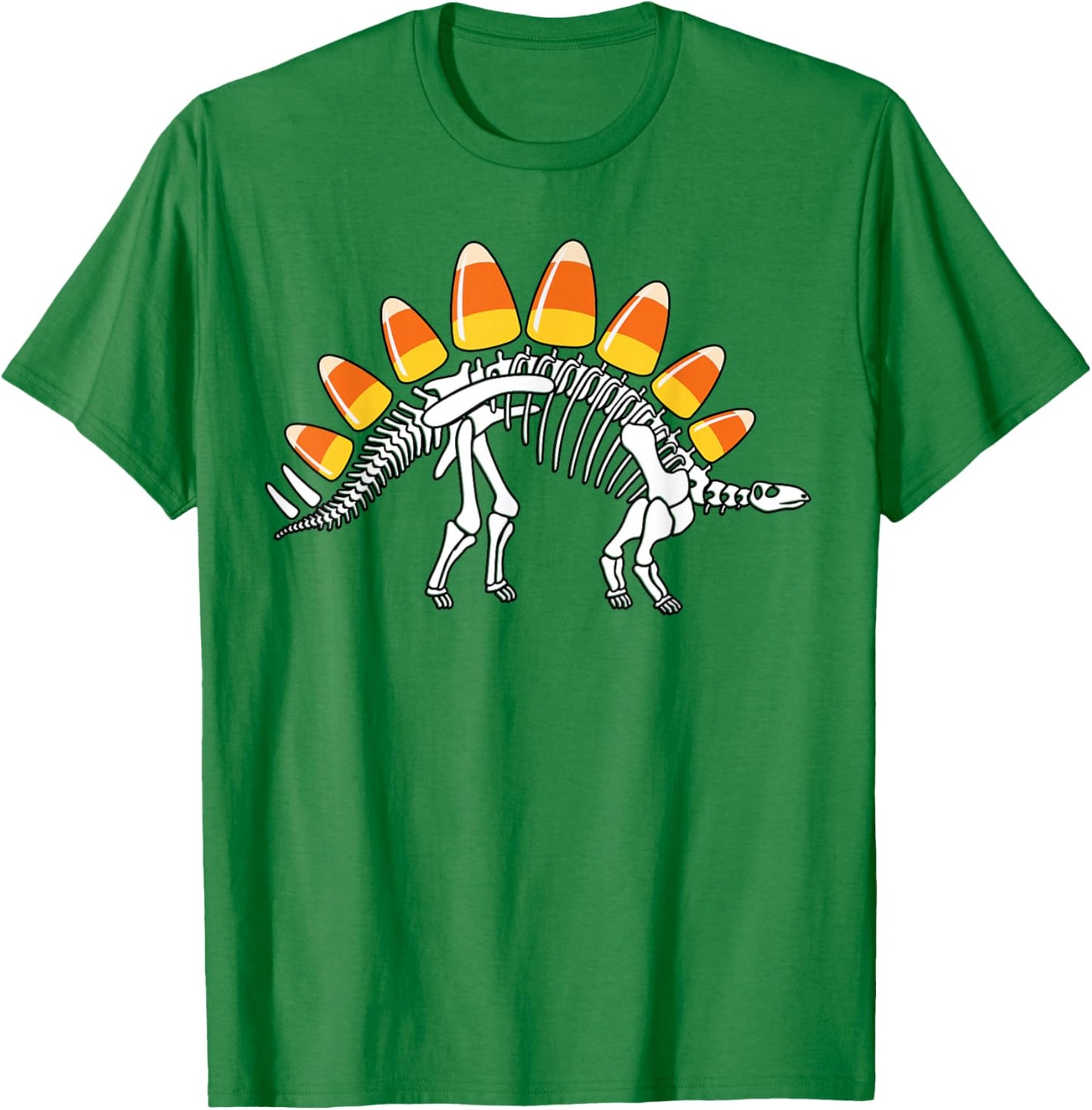 Funny Candysaurus Candy Corn Dinosaur Boys Halloween Kids T-Shirt - T-Shirt | Irish Green