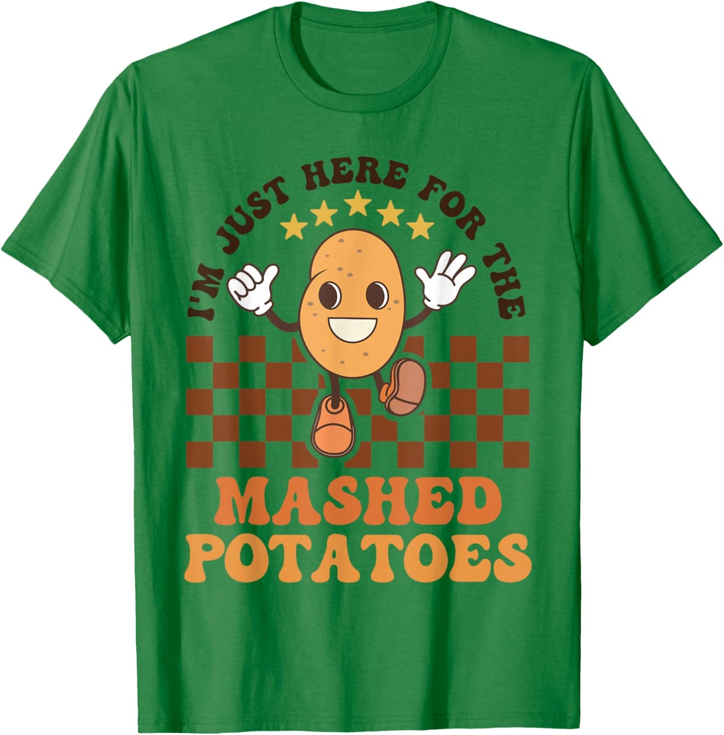 I'm Just Here For The Mashed Potatoes Funny Food Love Kids T-Shirt - T-Shirt | Irish Green
