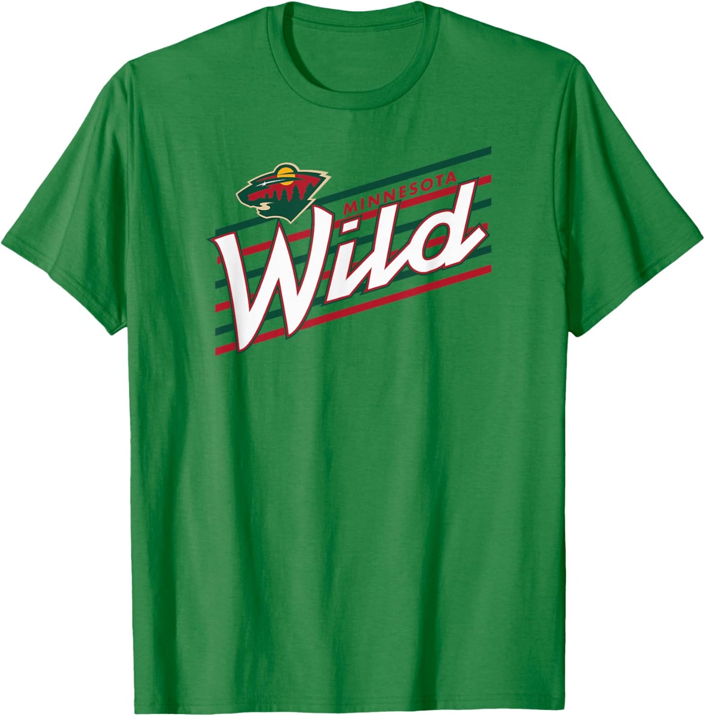 Minnesota Wild Retro Performer Gray Officially Licensed T-Shirt - T-Shirt | Irish Green