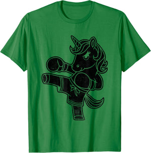 Unicorn Kickboxer Kickboxing Kickbox Kickboxers T-Shirt - T-Shirt | Irish Green