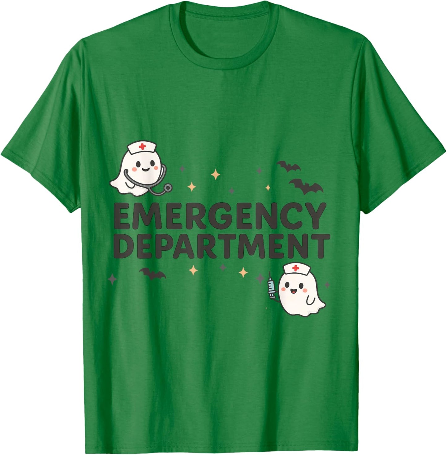 ER Emergency Ghost Nurse Halloween Costume Shirt T-Shirt - T-Shirt | Irish Green