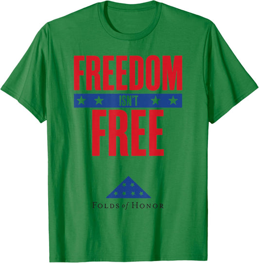 Freedom Isn't Free Folds of Honor T-Shirt - T-Shirt | Irish Green