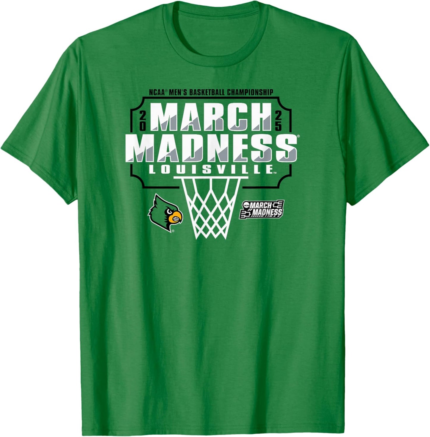 Louisville Cardinals March Madness 2025 Men's Basketball Red T-Shirt - T-Shirt | Irish Green