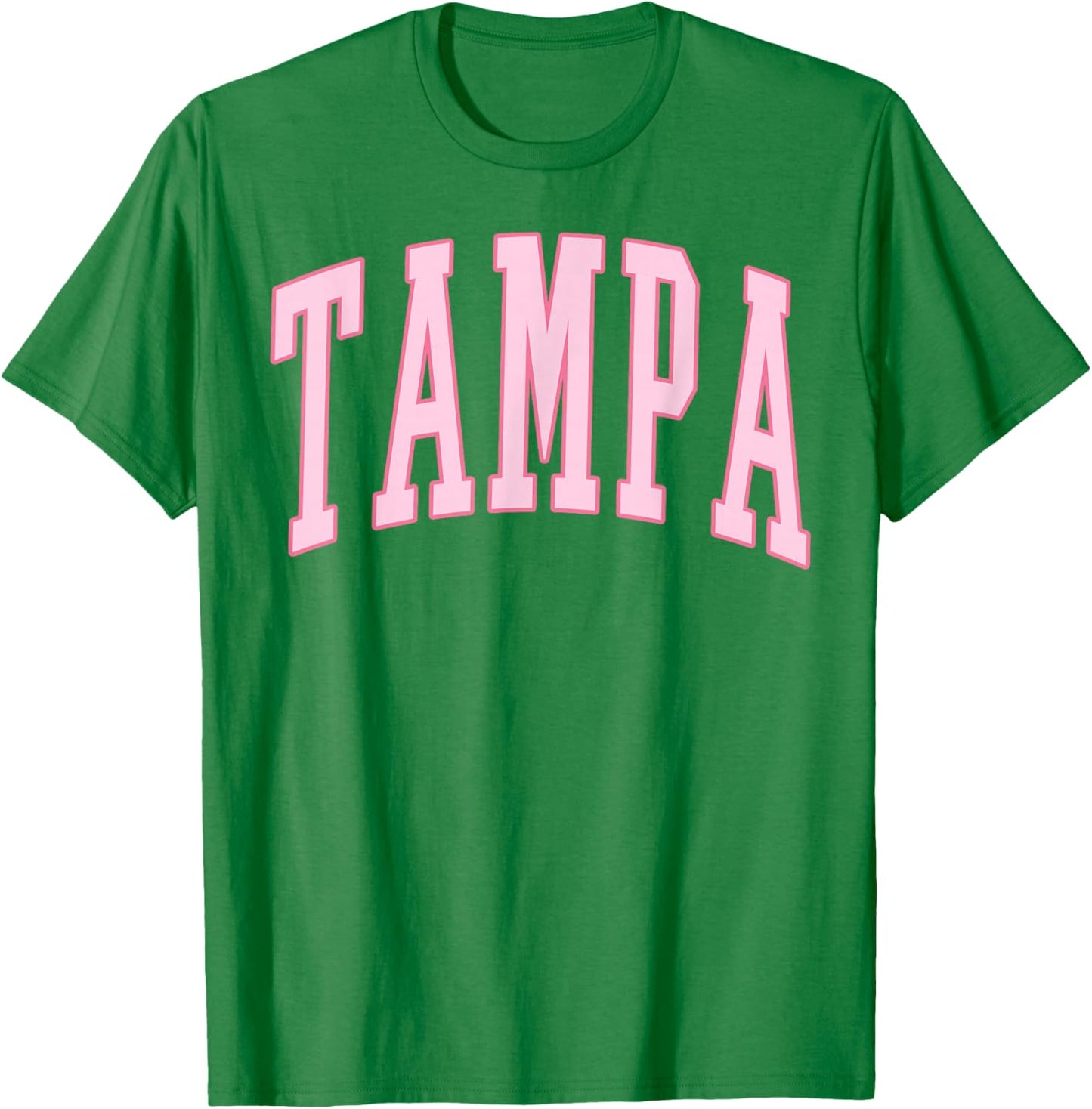 Tampa Vintage Preppy Varsity Pink Sports T-Shirt - T-Shirt | Irish Green