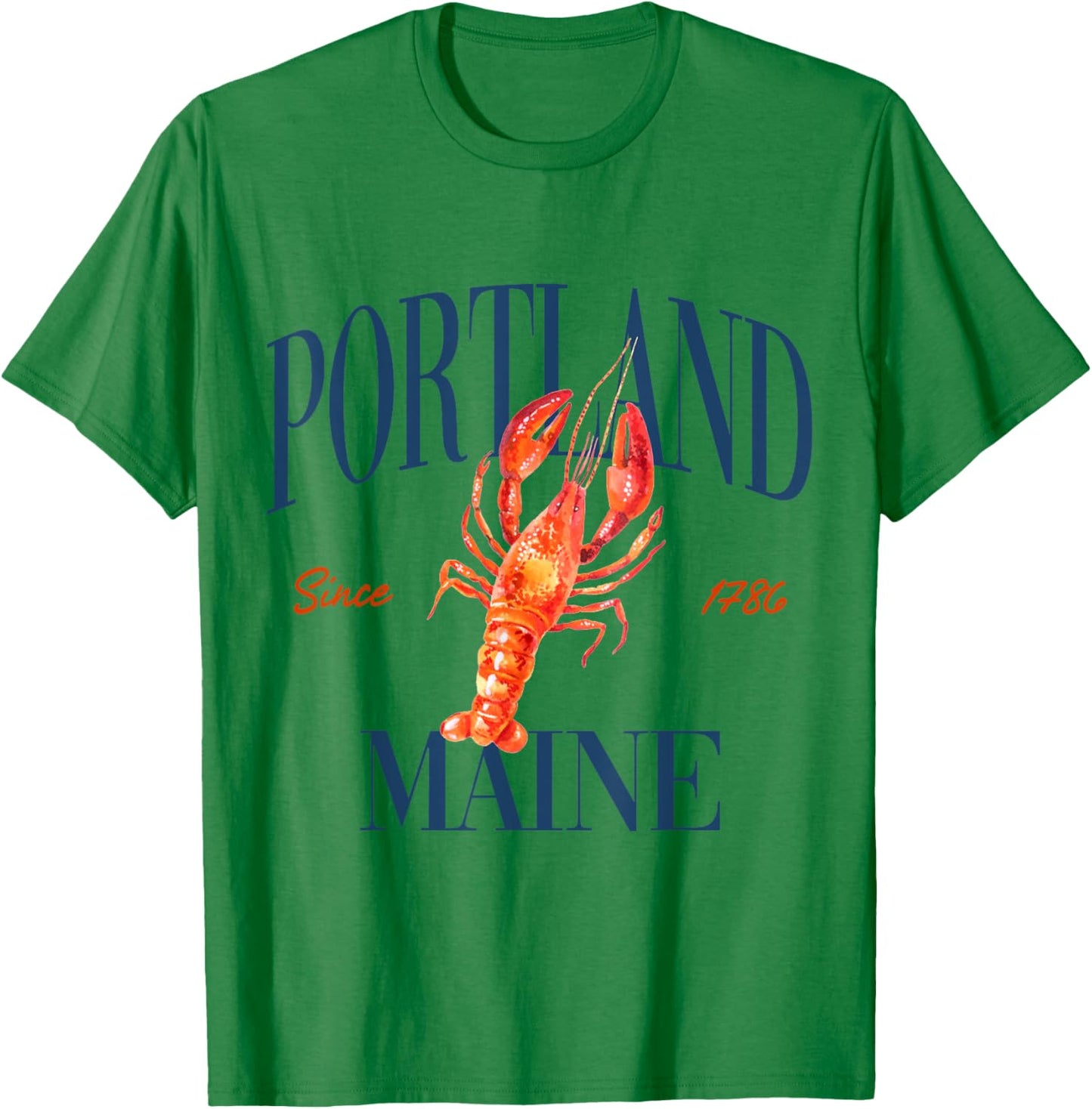 Portland Maine Est. 1786 - Old Money, Aesthetic, Classic T-Shirt - T-Shirt | Irish Green