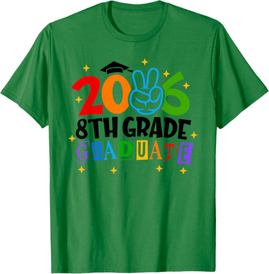 8th Eighth Grade Graduate 2026 Graduation Class of 2026 Kids T-Shirt - T-Shirt | Irish Green