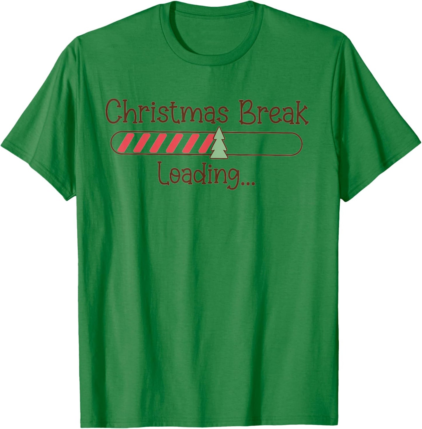 Christmas Break Loading Funny Christmas Teacher Educator T-Shirt - T-Shirt | Irish Green