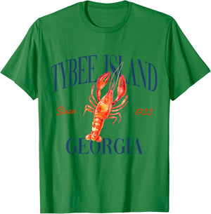 Tybee Island Georgia Est. 1733 - Old Money, Aesthetic T-Shirt - T-Shirt | Irish Green