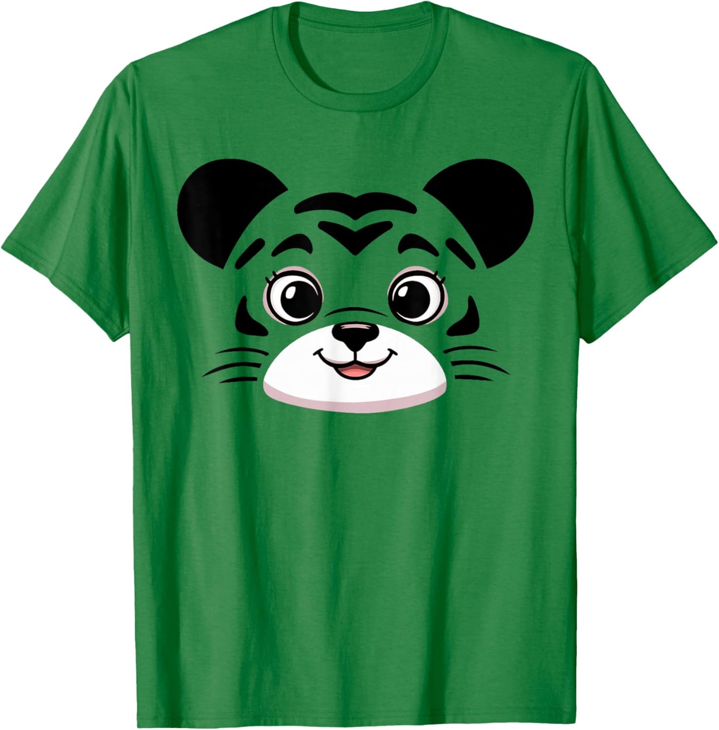 Tiger Costume Cute Rubber Tiger Face Halloween Men Women Kid T-Shirt - T-Shirt | Irish Green
