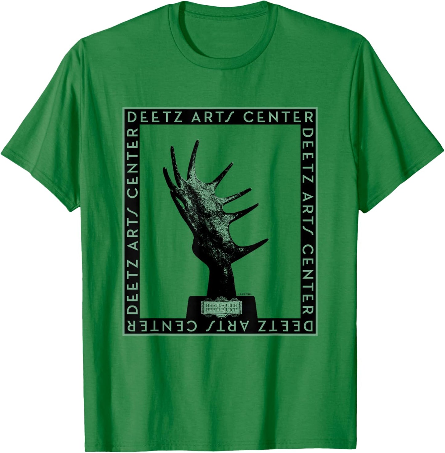 Beetlejuice Beetlejuice Deetz Arts Center Poster T-Shirt - T-Shirt | Irish Green