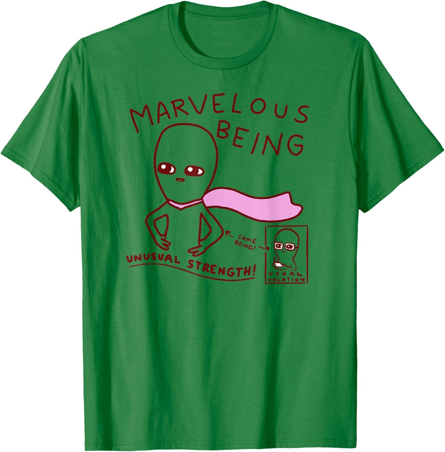 Threadless Nathan W. Pyle Strange Planet Marvelous Graphic T-Shirt - T-Shirt | Irish Green