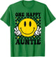 One Happy Dude Auntie happy face 1st Birthday Family T-Shirt - T-Shirt | Irish Green