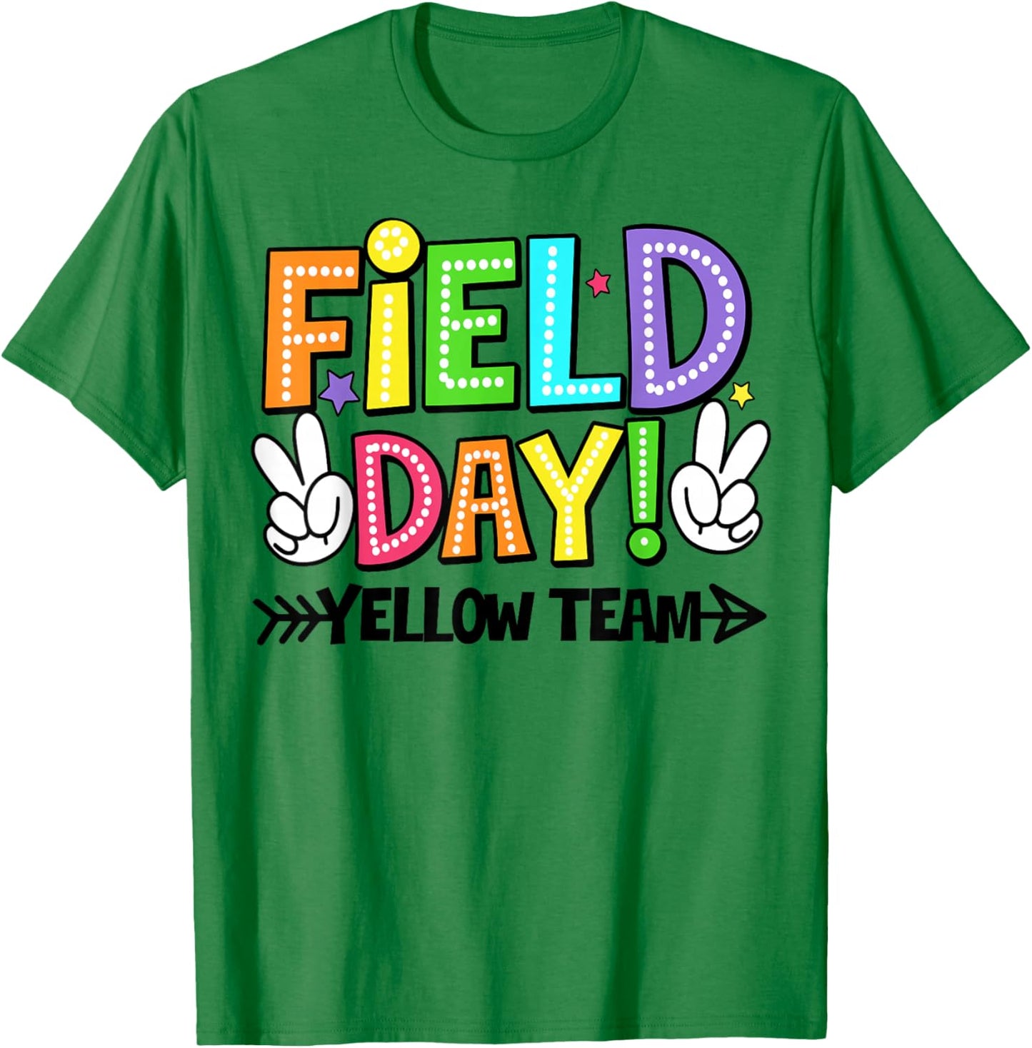 Field Day Yellow Team Funny for Teacher Kids Field Day Games T-Shirt - T-Shirt | Irish Green