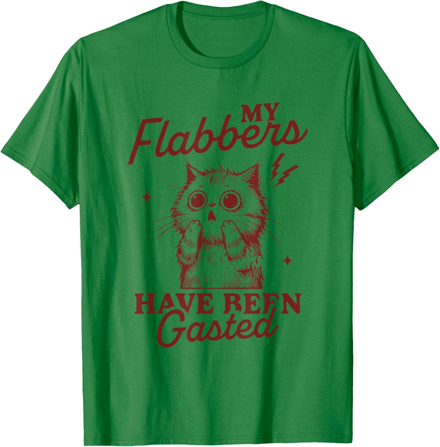 My Flabbers Have Been Gasted Cute Cat Women T-Shirt - T-Shirt | Irish Green