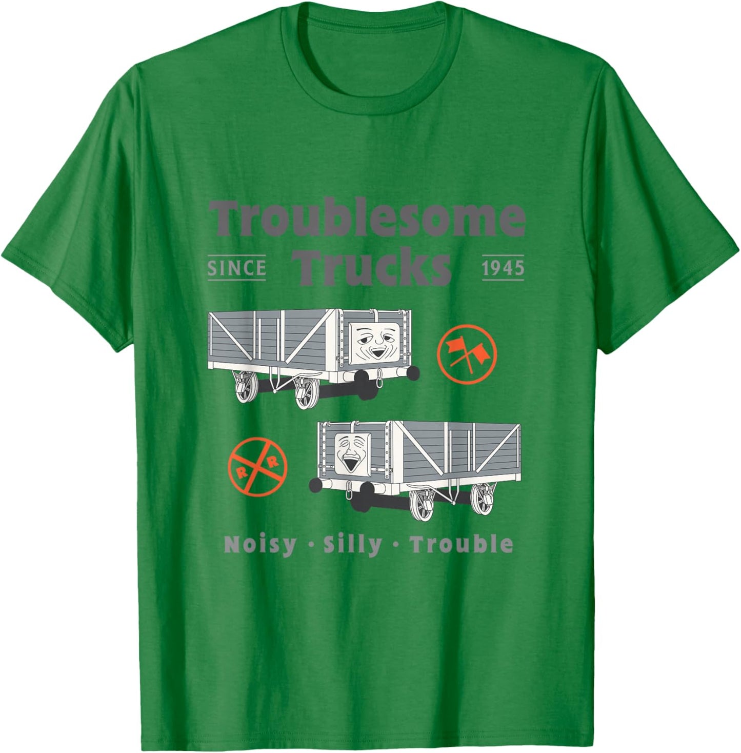 Thomas & Friends Troublesome Trucks - Noisy, Silly, Trouble T-Shirt - T-Shirt | Irish Green