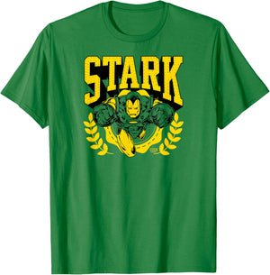 Iron Man - Stark Collegiate T-Shirt - T-Shirt | Irish Green