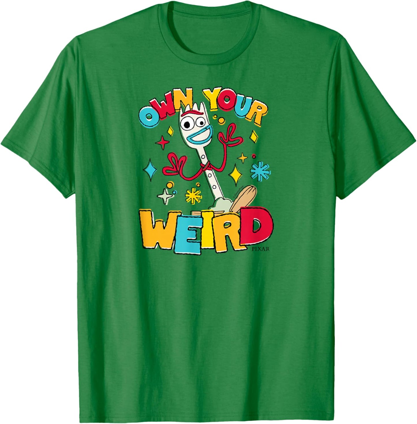 Toy Story 4 - Forky - Own Your Weird T-Shirt - T-Shirt | Irish Green
