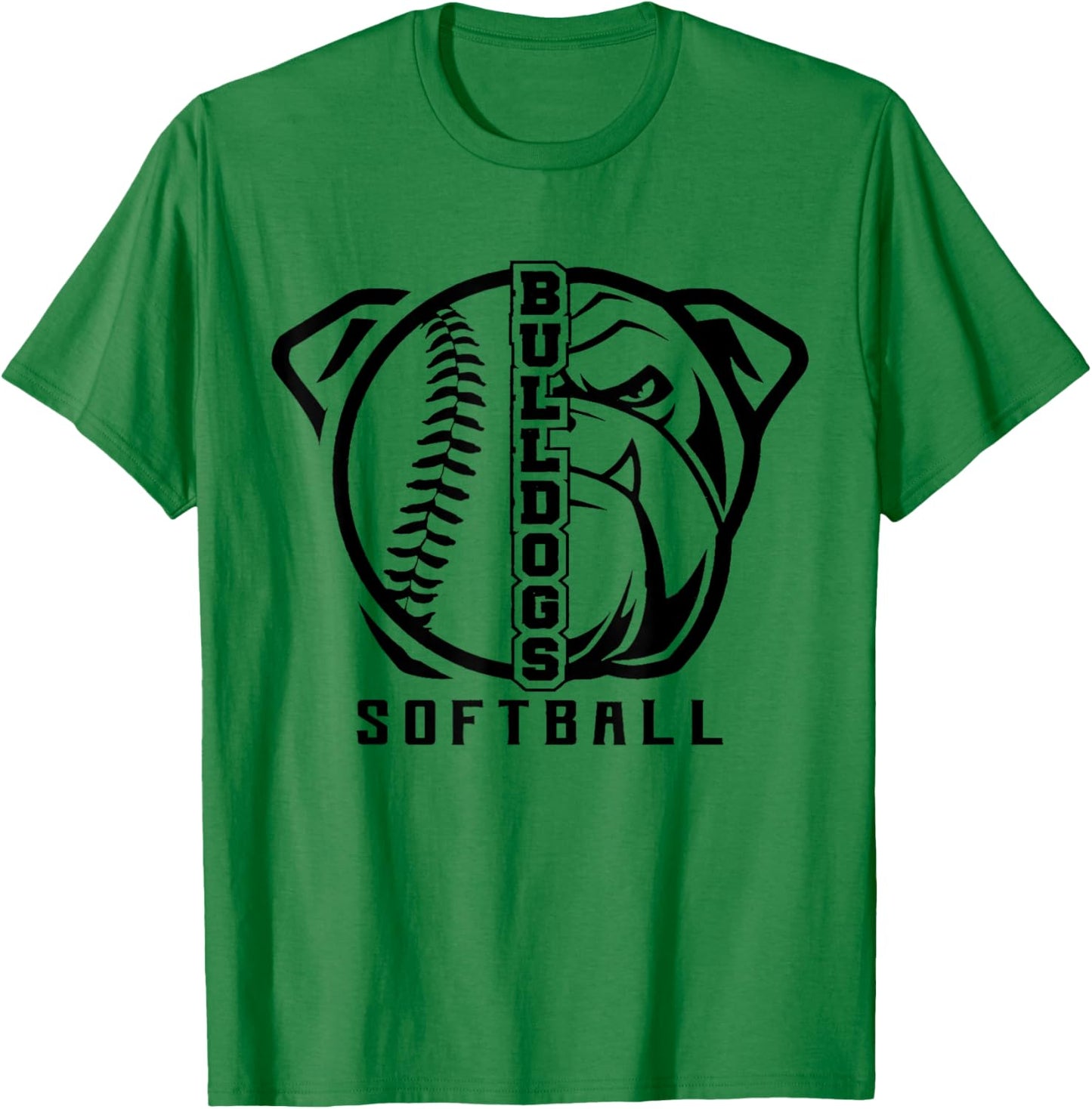 Bulldogs Baseball Softball High School Team Mascot Mom T-Shirt - T-Shirt | Irish Green