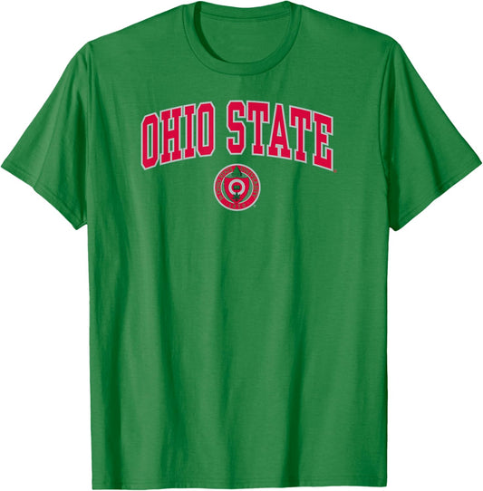 Ohio State Buckeyes Heritage Collection Arch Over White T-Shirt - T-Shirt | Irish Green