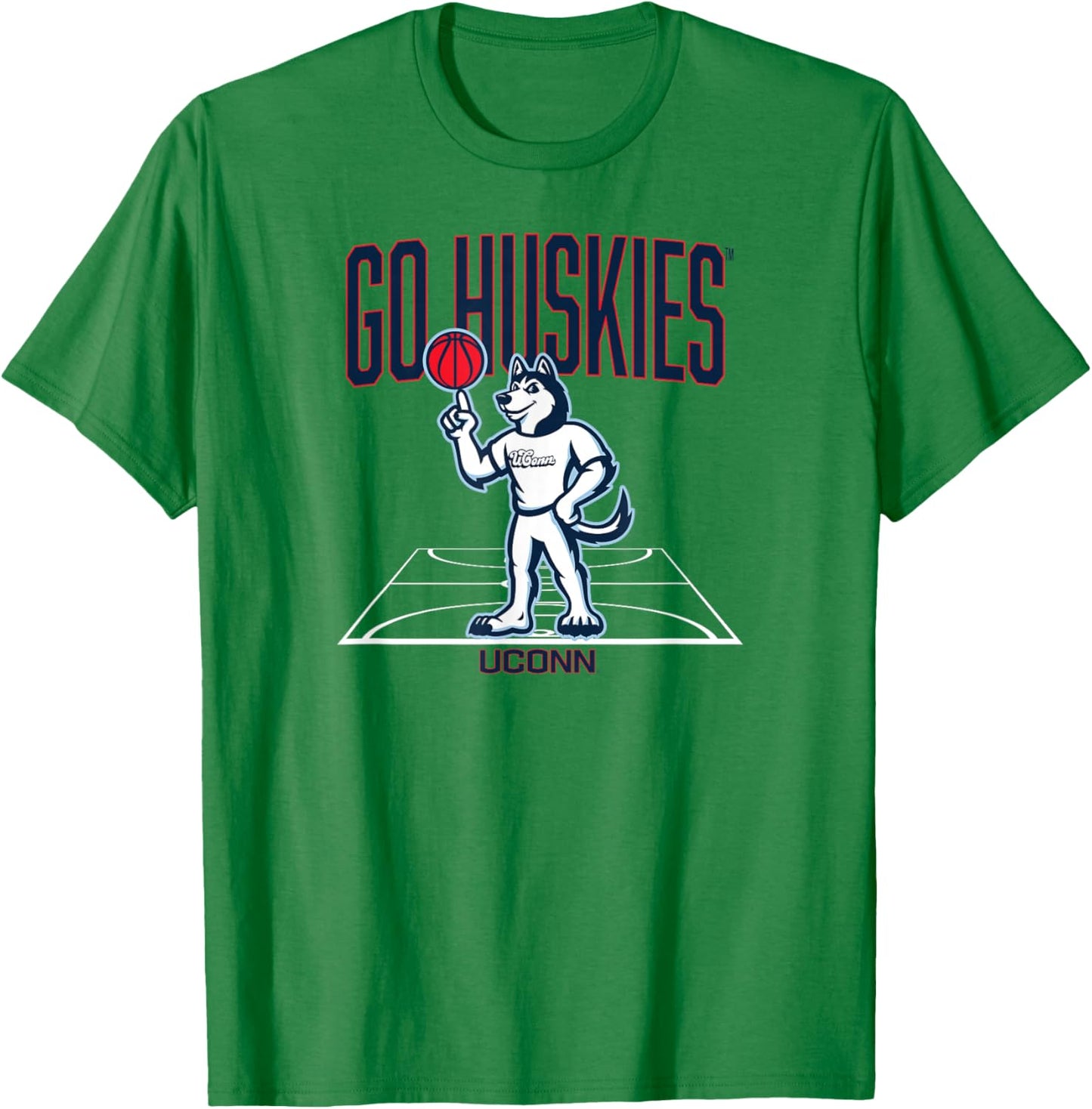 UConn Basketball: Mascot Court T-Shirt - T-Shirt | Irish Green