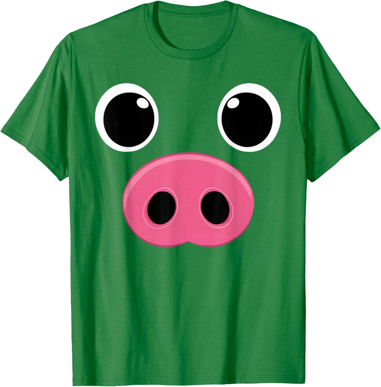 Carnival Pig Face Pig Children Costume Halloween For Kids T-Shirt - T-Shirt | Irish Green