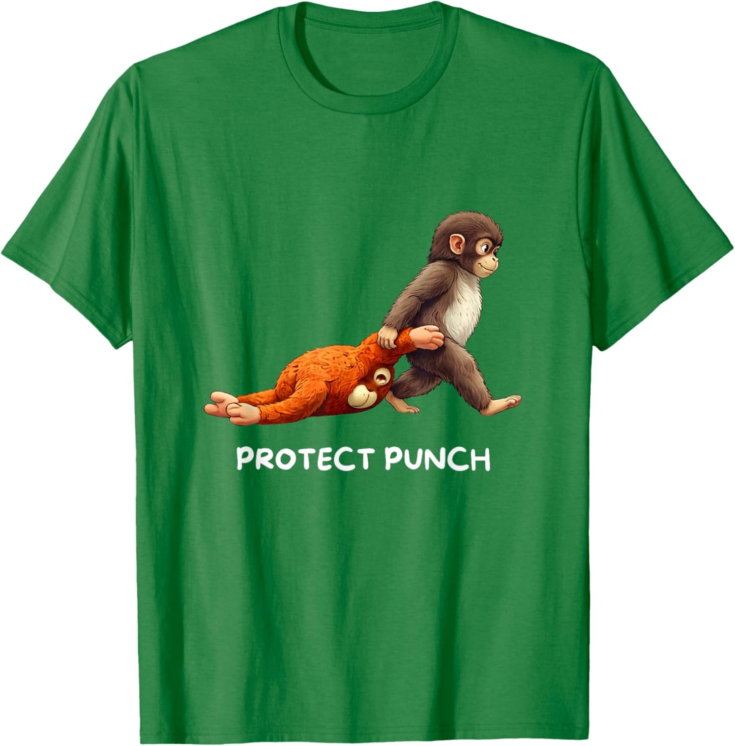 Protect Baby Monkey Punch T-Shirt - T-Shirt | Irish Green