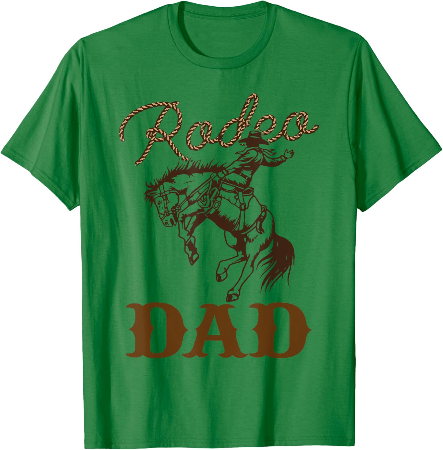 Dad Birthday Cowboy Cowgirl Western Rodeo Daddy Bday Party T-Shirt - T-Shirt | Irish Green