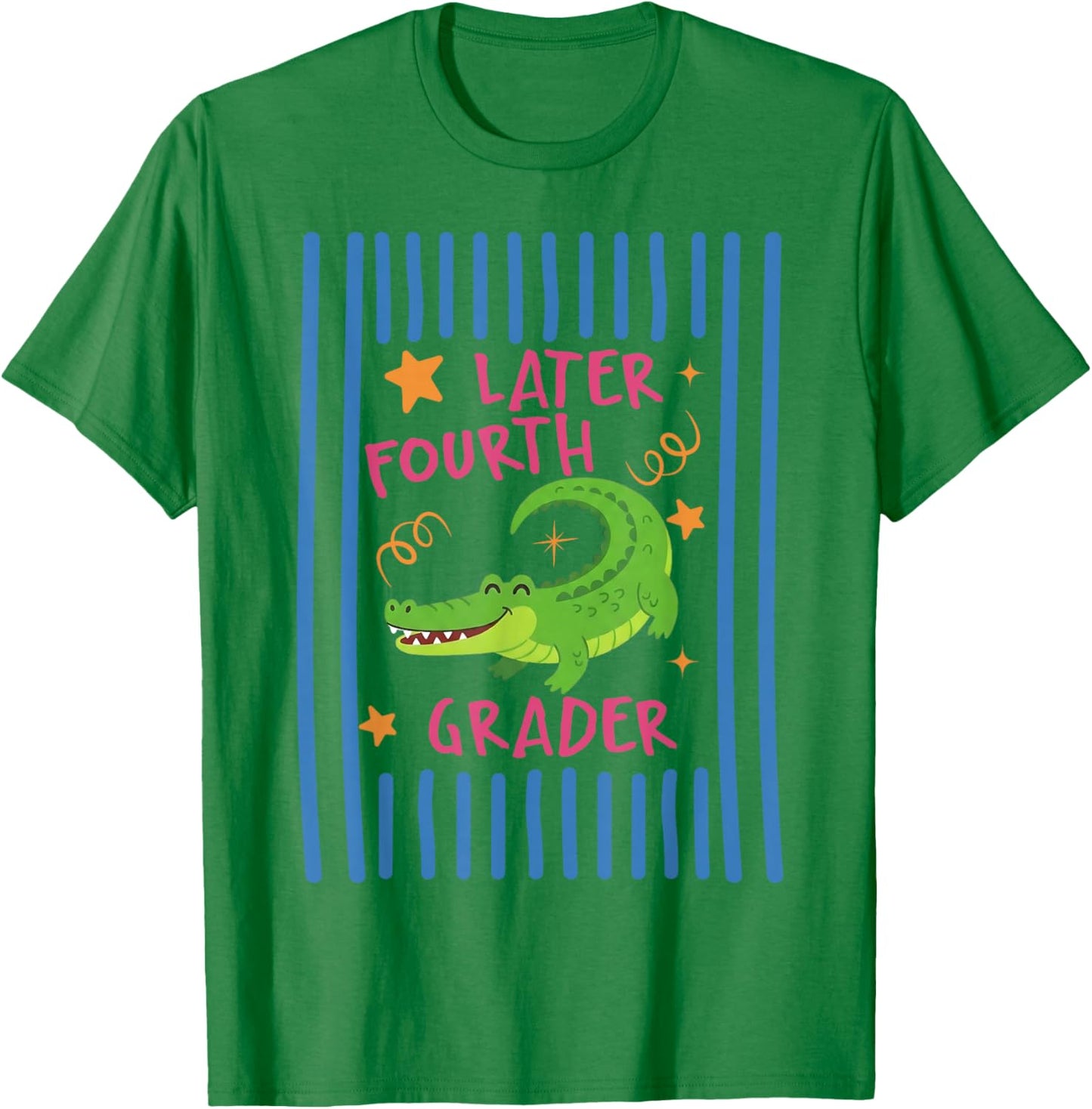 See You Later 4th Grader Last Day School Teacher Alligator T-Shirt - T-Shirt | Irish Green