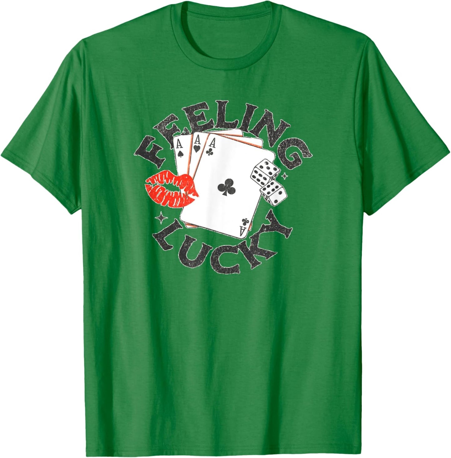 Funny Feeling Casino Lucky T-Shirt - T-Shirt | Irish Green