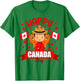 Happy Canada day Flag boys girls kids Toddler Canadian Pride T-Shirt - T-Shirt | Irish Green
